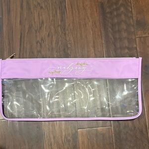 Oh my mahjong Purple Transparent Zipper Pouch